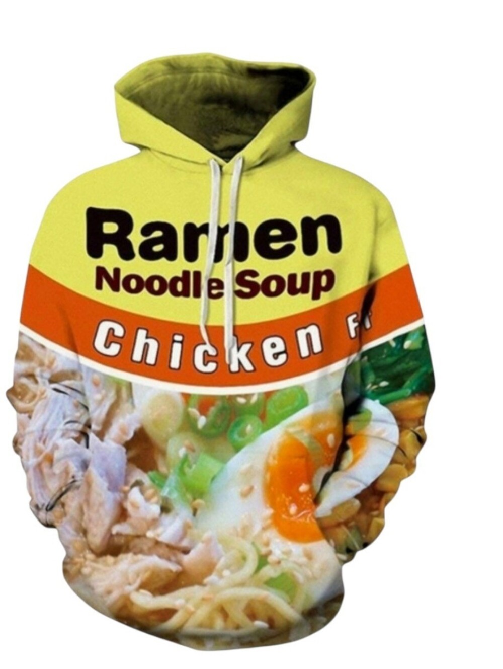 Ramen Noodle Graphic Print Hoodie Size Medium